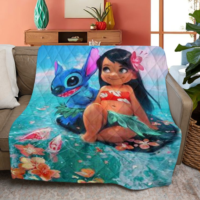 Disney Lilo And Stitch Blanket, Funny Lilo And Stitch On The Beach