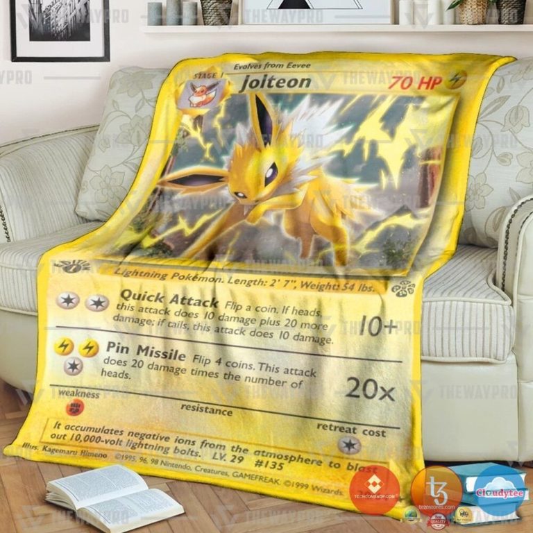 Pokemon jolteon blanket hot sale 2025