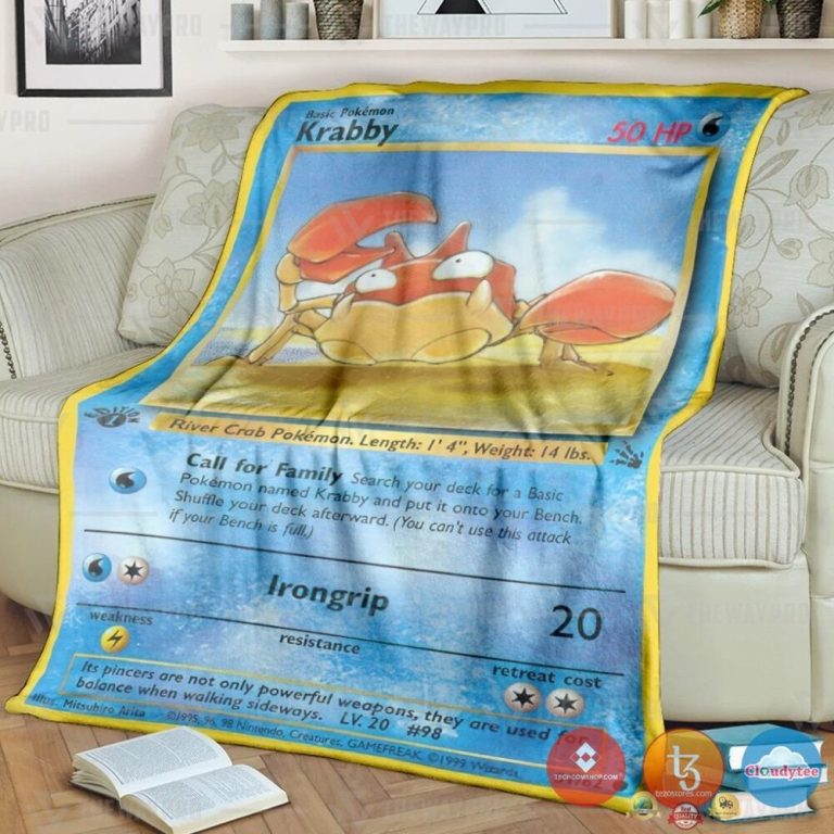 Pokemon krabby blanket hot sale 2024